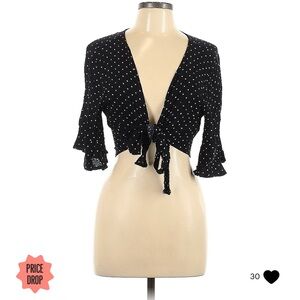 Blu Pepper tie blouse